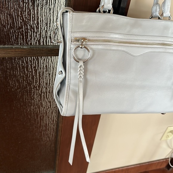 Rebecca Minkoff leather top handle satchel in a periwinkle color. - Picture 2 of 12